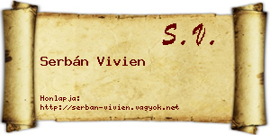 Serbán Vivien névjegykártya